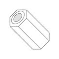 Newport Fasteners Hex Spacer, #4 Screw Size, Natural Nylon, 1/2 in Overall Lg, 0.115 in Inside Dia, 1000 PK 401042